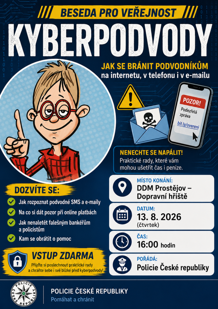 Zveme Vás na besedu KYBERPODVODY!