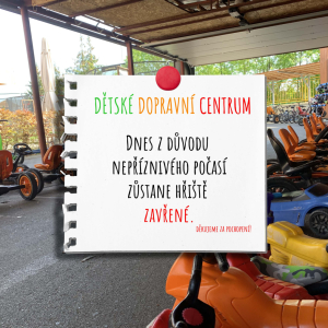 Dětské dopravní hřiště bude 16.06.2025 ZAVŘENÉ!