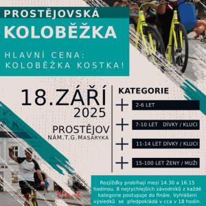 Oblíbený závod koloběžek na náměstí se blíží! Už 18.09.2025!